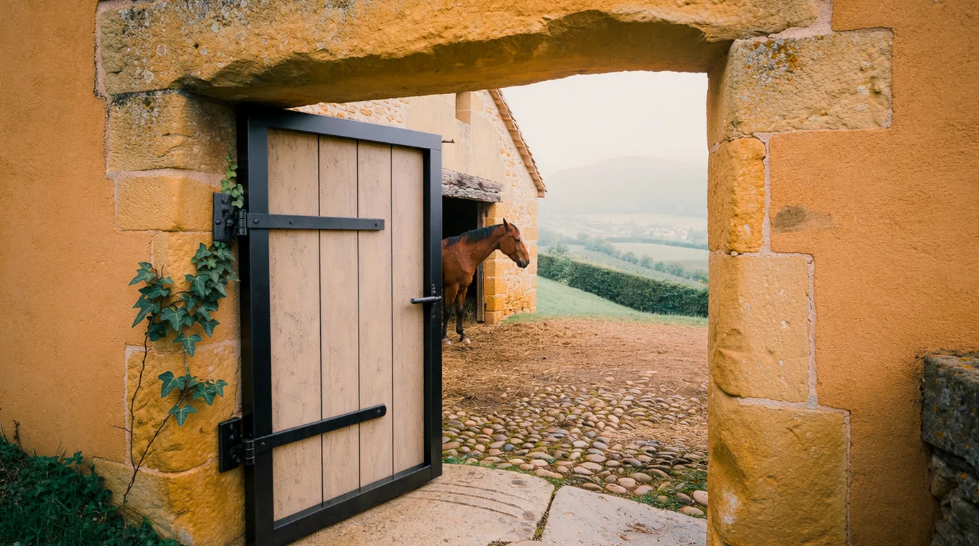 Entrée, Logo Curly de Provence, centre équestre à Chantemerle-lès-Grignan